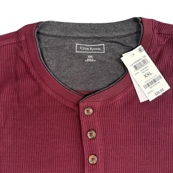 Club Room Men's Thermal Henley Shirt Size XXL - Picture 5 of 5